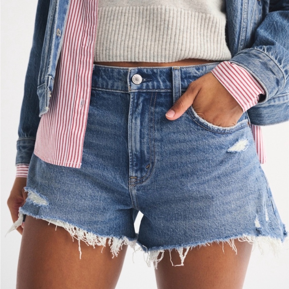 Abercrombie & Fitch High Waist Denim Shorts